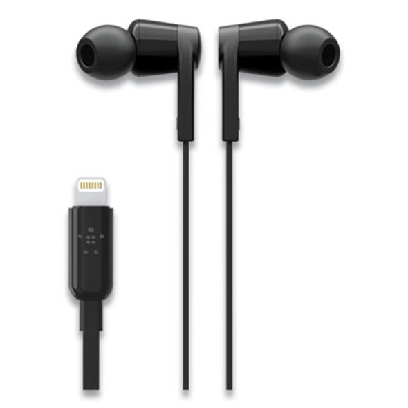 Soundform Headphones With Lightning Connector, 44" Cord, Black