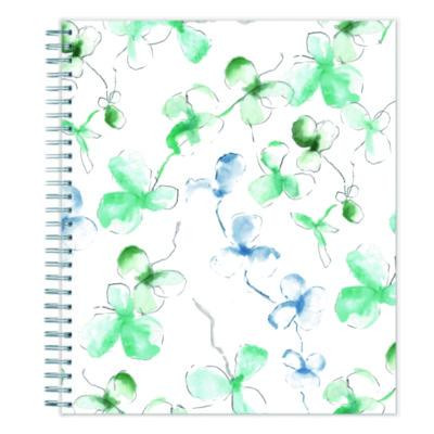 Lindley Monthly Planner, Floral Artwork, 10 x 8, White/Blue/Green Cover, 12-Month (Jan To Dec): 2026