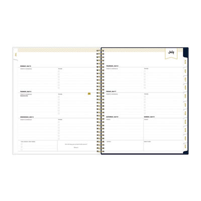 Day Designer Peyton Create-Your-Own Cover Weekly/Monthly Planner, Floral, 11 x 8.5, Navy, 12-Month (July To June): 2025-2026
