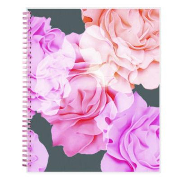 Joselyn Weekly/Monthly Planner, Floral Artwork, 11 x 8.5, Pink/Peach/Black Cover, 12-Month (Jan To Dec): 2026