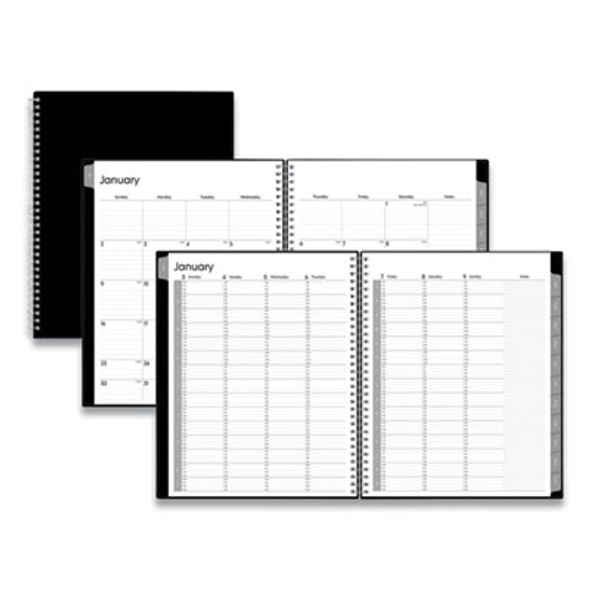 Enterprise Weekly Appointment Planner, 11 x 8.5, Black Cover, 12-Month (Jan To Dec): 2026