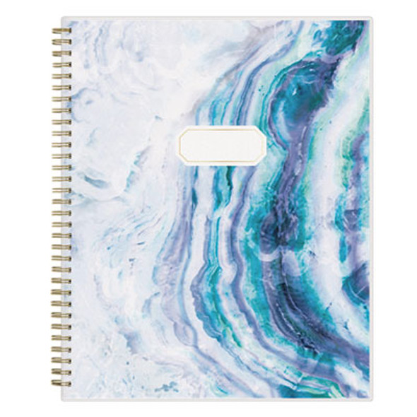 Gemma Academic Year Weekly/Monthly Planner, Geode Artwork, 11 x 8.5, Blue/Purple Cover, 12-Month (July To June): 2025 To 2026