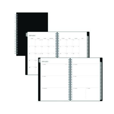 Enterprise Weekly/Monthly Notes Planner, 8.63" x 5.88", Black Cover, 12-Month (Jan To Dec): 2026