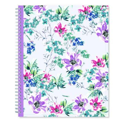Laila Create-Your-Own Cover Weekly/Monthly Planner, Wildflower Artwork, 11 x 8.5, Purple/Blue/Pink, 12-Month (Jan-Dec): 2026