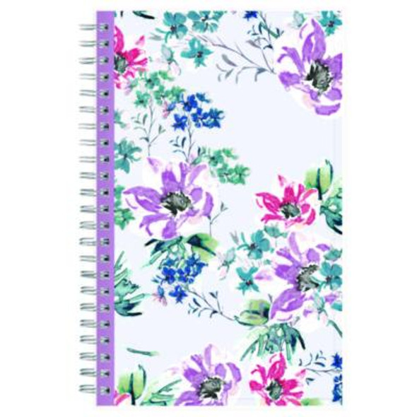 Laila Create-Your-Own Cover Weekly/Monthly Planner, Wildflower Artwork, 8 x 5, Purple/Blue/Pink, 12-Month (Jan To Dec): 2026