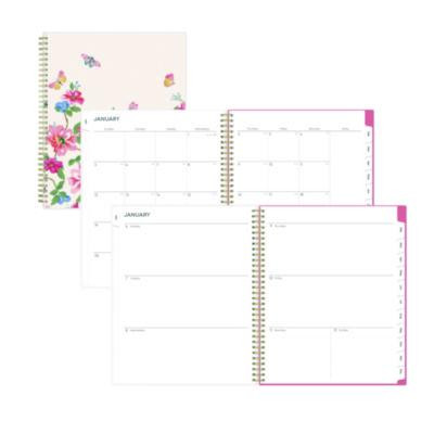 Fly By Frosted Weekly/Monthly Planner, Butterflies Artwork, 11 x 8.5, Blush/Pink Cover, 12-Month (Jan To Dec): 2026