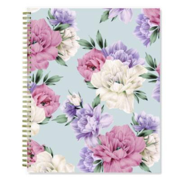 Tula Weekly/Monthly Planner, Floral Artwork, 11" x 8.5", Purple/Pink/White Cover, 12-Month (Jan To Dec): 2026