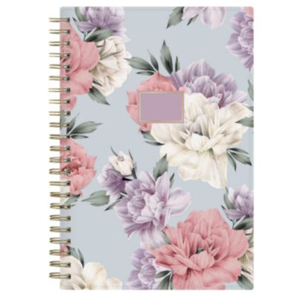 Tula Weekly/Monthly Planner, Floral Artwork, 8" x 5", Purple/Pink/White Cover, 12-Month (Jan To Dec): 2026