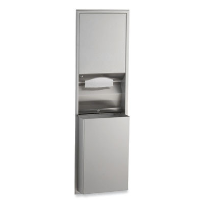 Classicseries Recessed Convertible Paper Towel Dispenser/Waste Receptacle, 15.19 x 7.09 x 56, Satin Stainless Steel