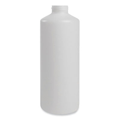 Polyethylene Replacement Soap Container With Cap, 34 Oz, Black/White