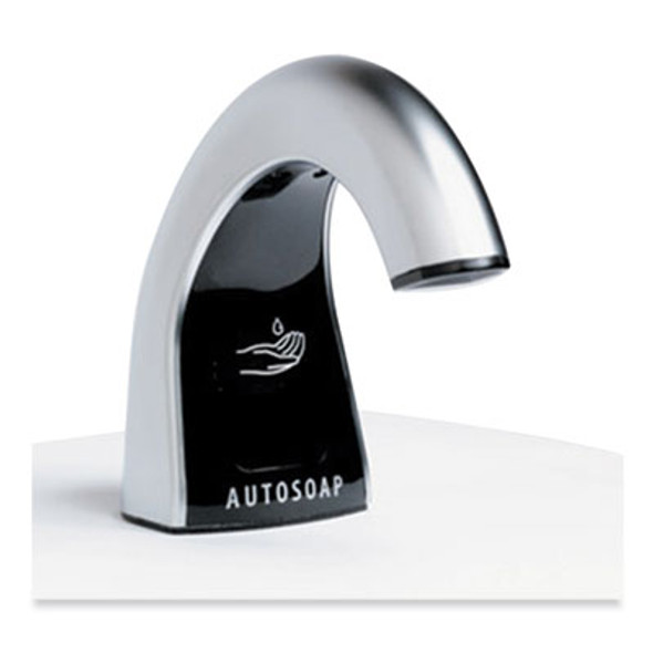 Automatic Liquid Soap Dispenser, 17 Oz/54 Oz, 5.25 x 8.63 x 17.68, Chrome