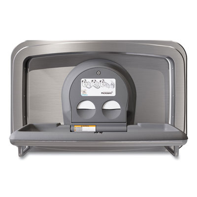 Baby Changing Station, Wall Horizontal Mount, 37.06 X 21.63, Gray
