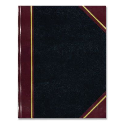 Account Record Book, Record-Style Rule, Black/Red/Gold Cover, 9.25 X 7.31 Sheets, 300 Sheets/Book