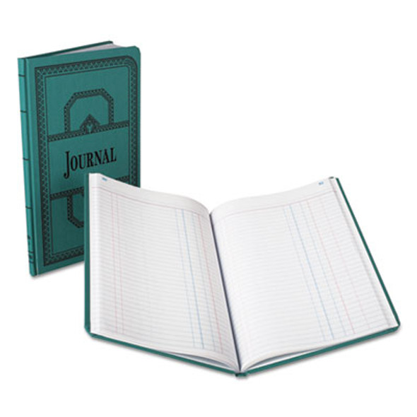 Account Journal, Journal-Style Rule, Blue Cover, 11.75 X 7.25 Sheets, 150 Sheets/Book