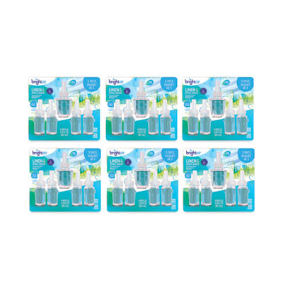 Electric Scented Oil Air Freshener Refill, Linen And Spring Breeze, 0.67 Oz Bottle, 5/Pack, 6 Pack/Carton