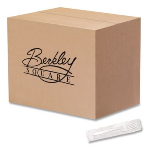 Individually Wrapped Mediumweight Cutlery, Fork, Plastic, White, 1,000/Carton