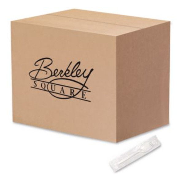 Individually Wrapped Mediumweight Cutlery, Spork, Plastic, White, 1,000/Carton