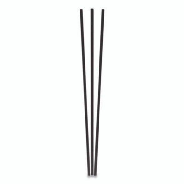 Unwrapped Round Stirrers, 7.75", Polypropylene, Black, 500/Pack