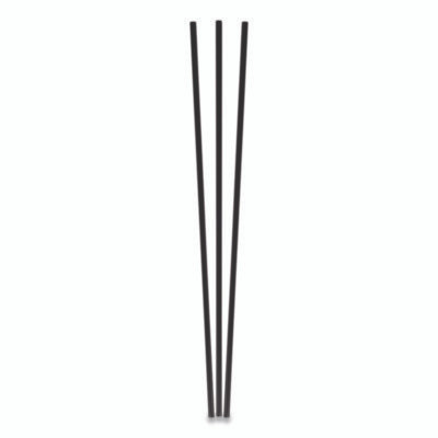 Unwrapped Round Stirrers, 7.75", Polypropylene, Black, 500/Pack