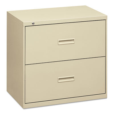 400 Series Lateral File, 2 Legal/Letter-Size File Drawers, Putty, 30" X 18" X 28"