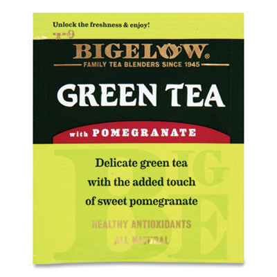 Green Tea With Pomegranate, 0.07 Oz Tea Bag, 28/Box