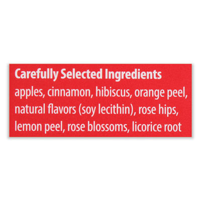 Apple Cinnamon Herbal Tea, 0.09 Tea Bag, 28/Box