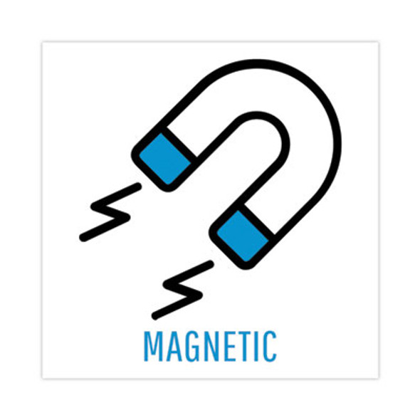 Magnetic Dry Erase Board, 11" x 14", White Surface, Black Plastic Frame