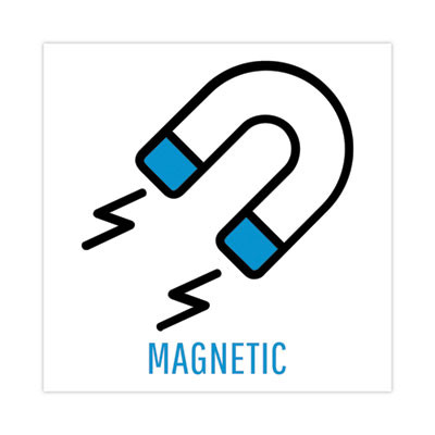 Magnetic Dry Erase Board, 11" x 14", White Surface, Black Plastic Frame