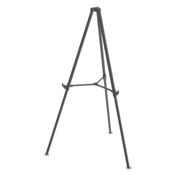 Quantum Heavy Duty Display Easel, 35.62" To 61.22" Tall, Plastic, Black, Supports Up To 25 Lb