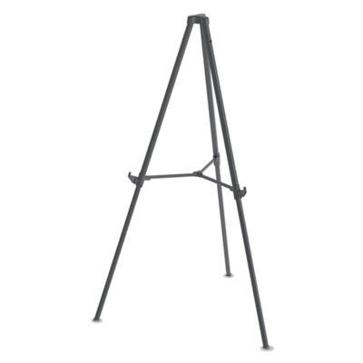 Quantum Heavy Duty Display Easel, 35.62" To 61.22" Tall, Plastic, Black, Supports Up To 25 Lb