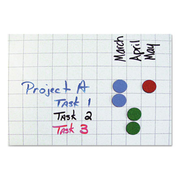 Heavy-Duty Board Magnets, Circles, 0.75" Diameter, Blue, 20/Pack