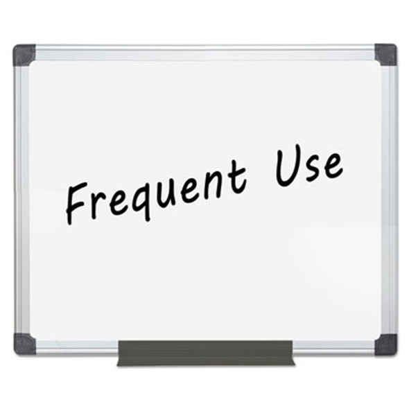 Value Lacquered Steel Magnetic Dry Erase Board, 24" x 36", White Surface, Satin Aluminum Frame