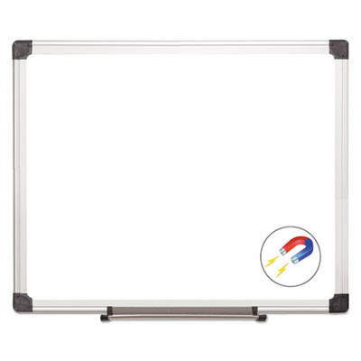 Value Lacquered Steel Magnetic Dry Erase Board, 24" x 36", White Surface, Satin Aluminum Frame