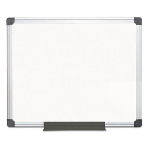 Value Melamine Dry Erase Board, 24" x 36", White Surface, Satin Aluminum Frame