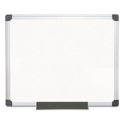 Value Melamine Dry Erase Board, 24" x 36", White Surface, Satin Aluminum Frame