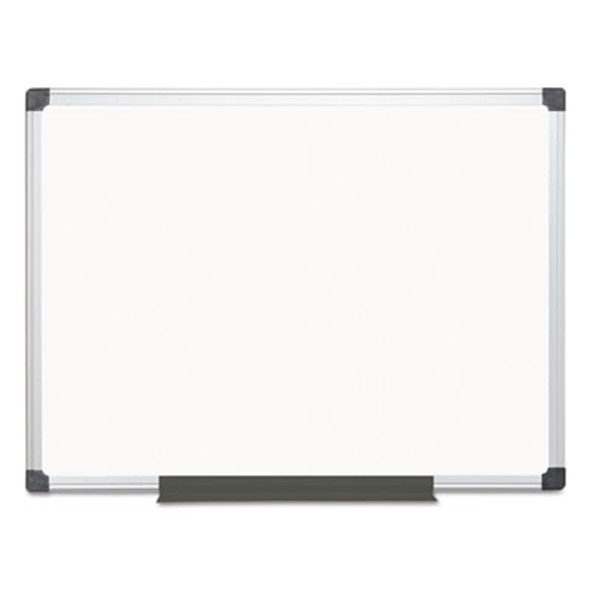 Value Lacquered Steel Magnetic Dry Erase Board, 48" x 36", White Surface, Satin Aluminum Frame