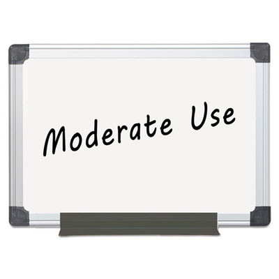 Value Melamine Dry Erase Board, 36" x 48", White Surface, Satin Aluminum Frame