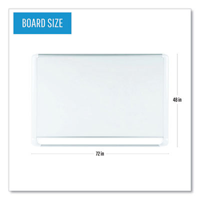 Gold Ultra Magnetic Dry Erase Boards, 72" x 48", White Surface, White/Natural Aluminum Frame
