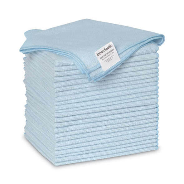 Microfiber Cleaning Cloths, 16 X 16, Blue, 24/Pack