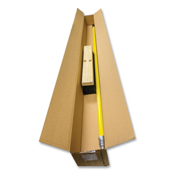 Tampico Push Broom Kit, 24" x 64" Metal Handle, Black/Yellow