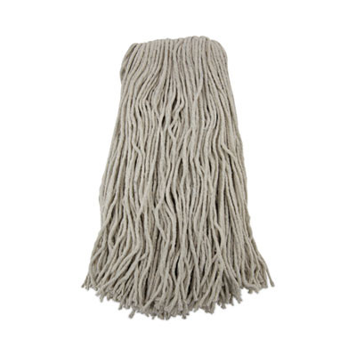 Cut-End Wet Mop Head, Cotton, #32, White