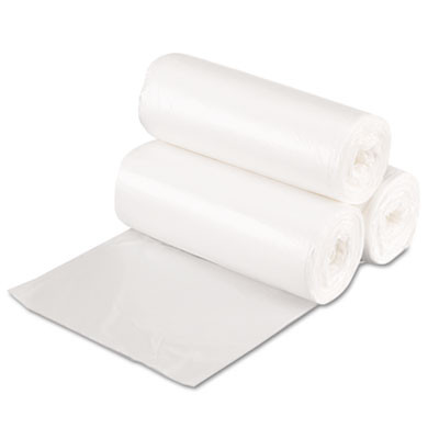 High-Density Can Liners, 16 Gal, 7 Mic, 24" x 31", Natural, Perforated Roll, 50 Bags/Roll, 20 Rolls/Carton