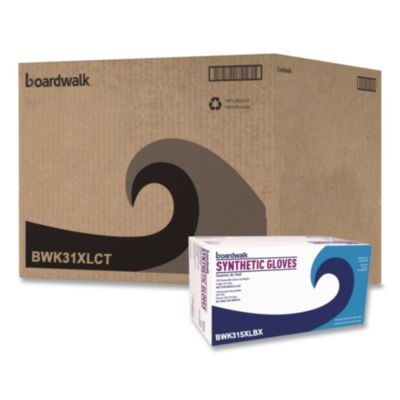 Powder-Free Synthetic Vinyl Gloves, X-Large, 4 Mil Thick, 9.5" Long, Cream, 100/Box, 10 Boxes/Carton