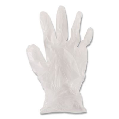 Exam Vinyl Gloves, Powder-Free, X-Large, 3.6 Mil Thick, 9.5" Long, Clear, 100/Box