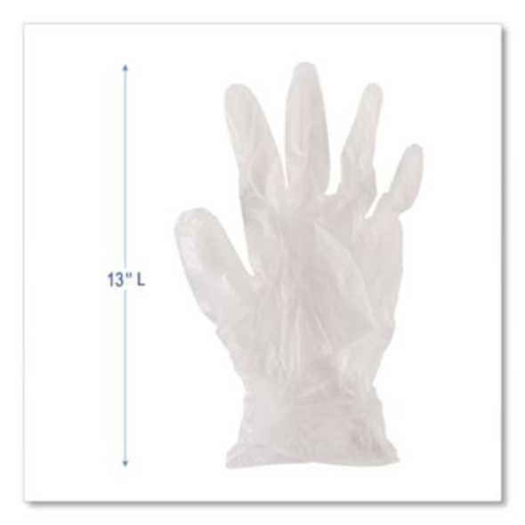 General Purpose Vinyl Gloves, Powder-Free, Small, 2.6 Mil Thick, 9.5" Long, Clear, 100/Box