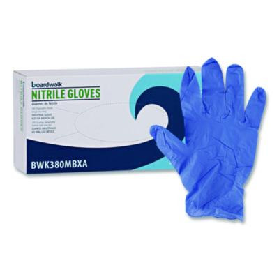 380 Series Disposable General-Purpose Nitrile Gloves, Powder-Free, Medium, 4 Mil Thick, 9.5" Long, Blue, 100/Box