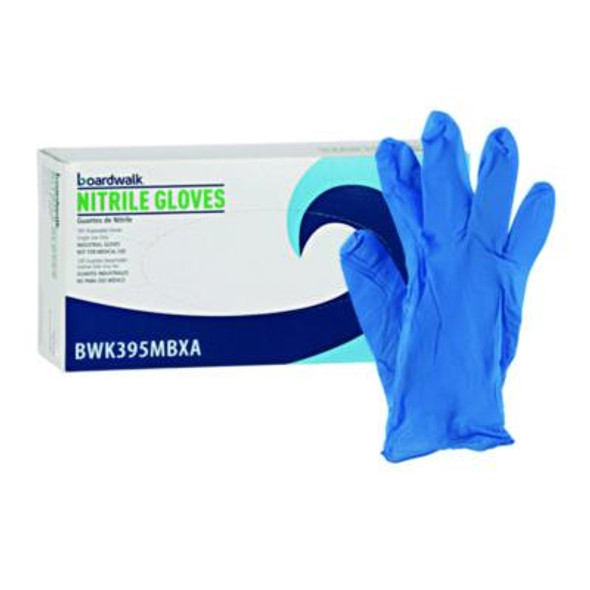 395 Series Disposable General-Purpose Nitrile Gloves, Powder-Free, Medium, 5 Mil Thick, 9.5" Long, Blue, 100/Box