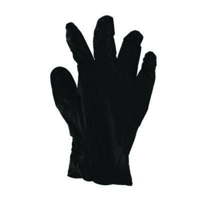 396 Series Disposable General-Purpose Nitrile Gloves, Powder-Free, Large, 4.4 Mil Thick, 9.5" Long, Black, 100/Box