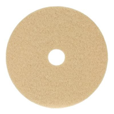 Burnishing Floor Pads, 27" Diameter, Tan, 5/Carton