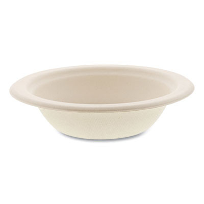 Bagasse Pfas-Free Dinnerware, Round Bowl, Sugarcane, 12 Oz, Tan, 1,000/Carton